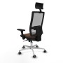Chaise de Bureau avec Appui-tête Piqueras y Crespo 3D086G1 Brun foncé