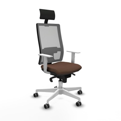 Chaise de Bureau avec Appui-tête Piqueras y Crespo 4B026G1 Brun foncé