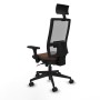 Chaise de Bureau avec Appui-tête Piqueras y Crespo 3D066N1 Brun foncé