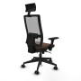 Chaise de Bureau avec Appui-tête Piqueras y Crespo 3D066N1 Brun foncé