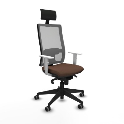 Chaise de Bureau avec Appui-tête Piqueras y Crespo 4B066G1 Brun foncé