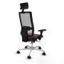 Chaise de Bureau avec Appui-tête Piqueras y Crespo 3D086N1 Brun foncé