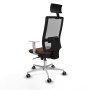 Chaise de Bureau avec Appui-tête Piqueras y Crespo 4B086G1 Brun foncé