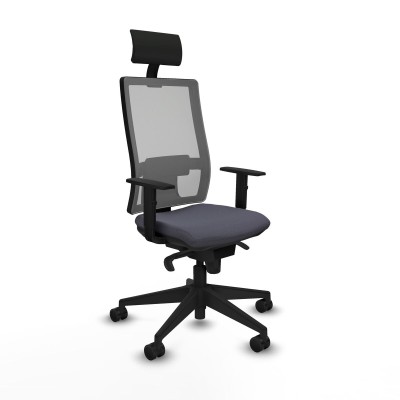 Chaise de Bureau avec Appui-tête Piqueras y Crespo 1D066N1 Gris foncé