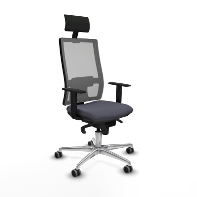 Office Chair with Headrest Piqueras y Crespo 1D086G1 Dark grey