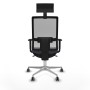 Office Chair with Headrest Piqueras y Crespo 1D086G1 Dark grey