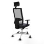 Office Chair with Headrest Piqueras y Crespo 1D086G1 Dark grey
