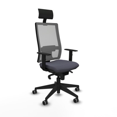 Chaise de Bureau avec Appui-tête Piqueras y Crespo 1D066G1 Gris foncé