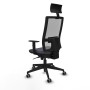 Chaise de Bureau avec Appui-tête Piqueras y Crespo 1D066G1 Gris foncé
