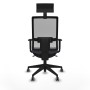 Office Chair with Headrest Piqueras y Crespo 1D066G1 Dark grey