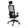 Chaise de Bureau avec Appui-tête Piqueras y Crespo 1D066G1 Gris foncé
