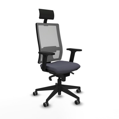 Office Chair with Headrest Piqueras y Crespo 2D066G1 Dark grey