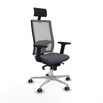 Office Chair with Headrest Piqueras y Crespo 2D086G1 Dark grey