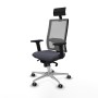 Office Chair with Headrest Piqueras y Crespo 2D086G1 Dark grey