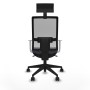 Office Chair with Headrest Piqueras y Crespo 4B066N1 Dark grey