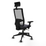 Office Chair with Headrest Piqueras y Crespo 3D066G1 Dark grey