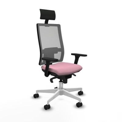 Office Chair with Headrest Piqueras y Crespo 3D026N1 Pink