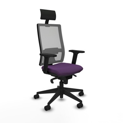 Office Chair with Headrest Piqueras y Crespo 2D066N1 Purple