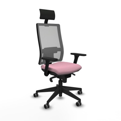 Office Chair with Headrest Piqueras y Crespo 3D066G1 Pink