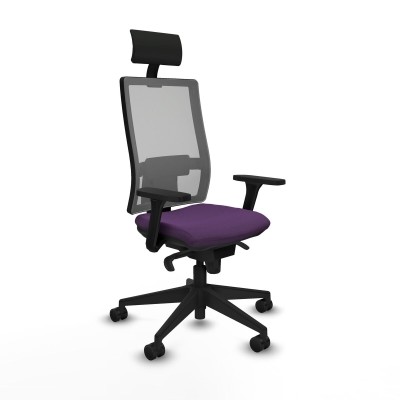Office Chair with Headrest Piqueras y Crespo 3D066N1 Purple