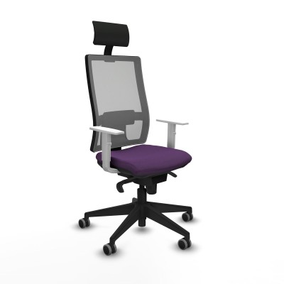 Office Chair with Headrest Piqueras y Crespo 4B066G1 Purple