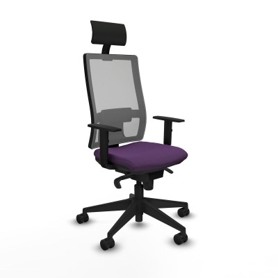 Office Chair with Headrest Piqueras y Crespo 1D066N1 Purple