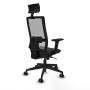 Chaise de Bureau avec Appui-tête Piqueras y Crespo 2D066N1 Noir