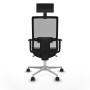Chaise de Bureau avec Appui-tête Piqueras y Crespo 1D086N1 Noir