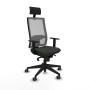 Chaise de Bureau avec Appui-tête Piqueras y Crespo 1D066G1 Noir