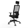 Chaise de Bureau avec Appui-tête Piqueras y Crespo 1D066G1 Noir