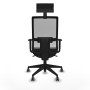 Chaise de Bureau avec Appui-tête Piqueras y Crespo 1D066G1 Noir