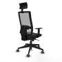 Chaise de Bureau avec Appui-tête Piqueras y Crespo 1D066G1 Noir