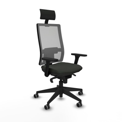 Chaise de Bureau avec Appui-tête Piqueras y Crespo 3D066G1 Noir