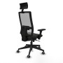 Chaise de Bureau avec Appui-tête Piqueras y Crespo 3D066G1 Noir