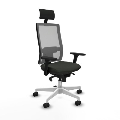 Office Chair with Headrest Piqueras y Crespo 3D026N1 Black