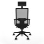 Office Chair with Headrest Piqueras y Crespo 1D066N1 Black