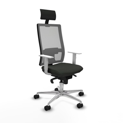 Chaise de Bureau avec Appui-tête Piqueras y Crespo 4B086N1 Noir