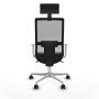 Chaise de Bureau avec Appui-tête Piqueras y Crespo 4B086N1 Noir