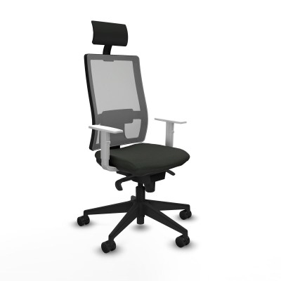 Chaise de Bureau avec Appui-tête Piqueras y Crespo 4B066N1 Noir