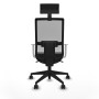 Chaise de Bureau avec Appui-tête Piqueras y Crespo 4B066N1 Noir