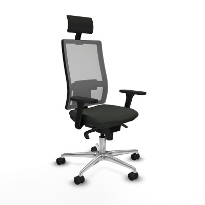Chaise de Bureau avec Appui-tête Piqueras y Crespo 3D086N1 Noir