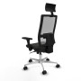 Chaise de Bureau avec Appui-tête Piqueras y Crespo 3D086N1 Noir