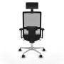 Chaise de Bureau avec Appui-tête Piqueras y Crespo 3D086N1 Noir