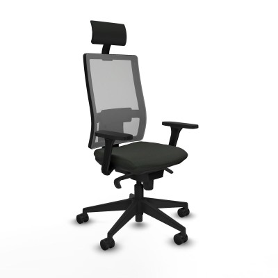 Office Chair with Headrest Piqueras y Crespo 3D066N1 Black
