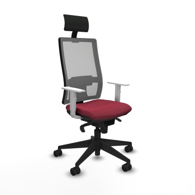 Office Chair with Headrest Piqueras y Crespo 4B066N1 Maroon