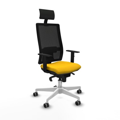 Office Chair with Headrest Piqueras y Crespo 1D026G1 Yellow