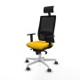 Office Chair with Headrest Piqueras y Crespo 1D026G1 Yellow