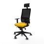 Office Chair with Headrest Piqueras y Crespo 1D066G1 Yellow