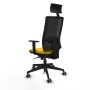 Office Chair with Headrest Piqueras y Crespo 1D066G1 Yellow