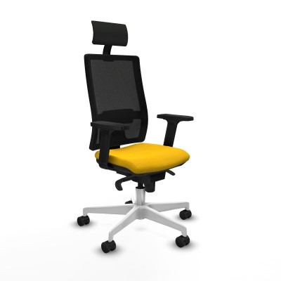 Office Chair with Headrest Piqueras y Crespo 2D026N1 Yellow